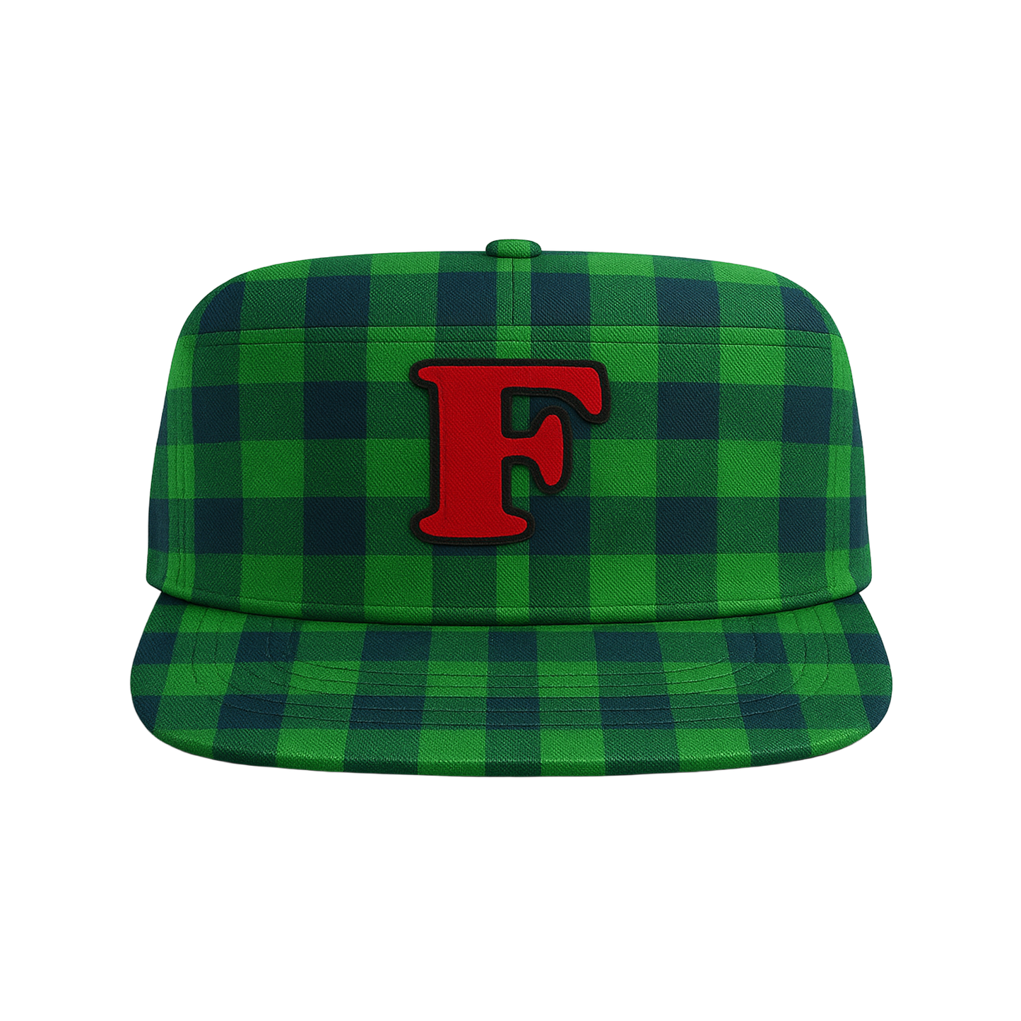 Green Plaid Cap (Ready to Ship)