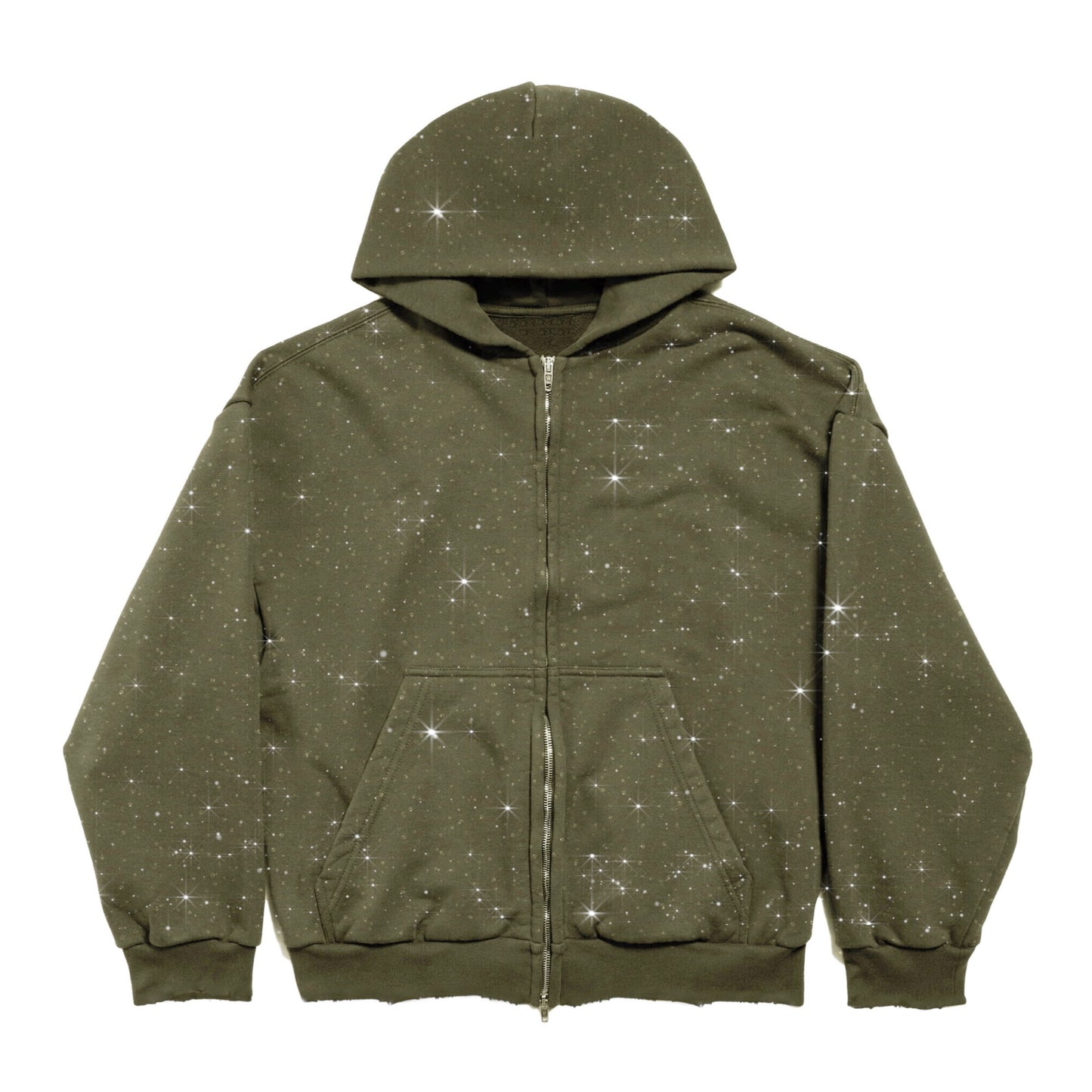 Moissanite Zip Up (Olive)