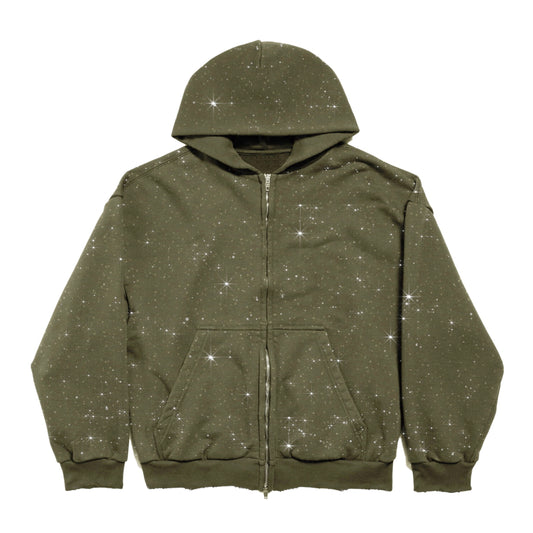 Moissanite Zip Up (Olive)